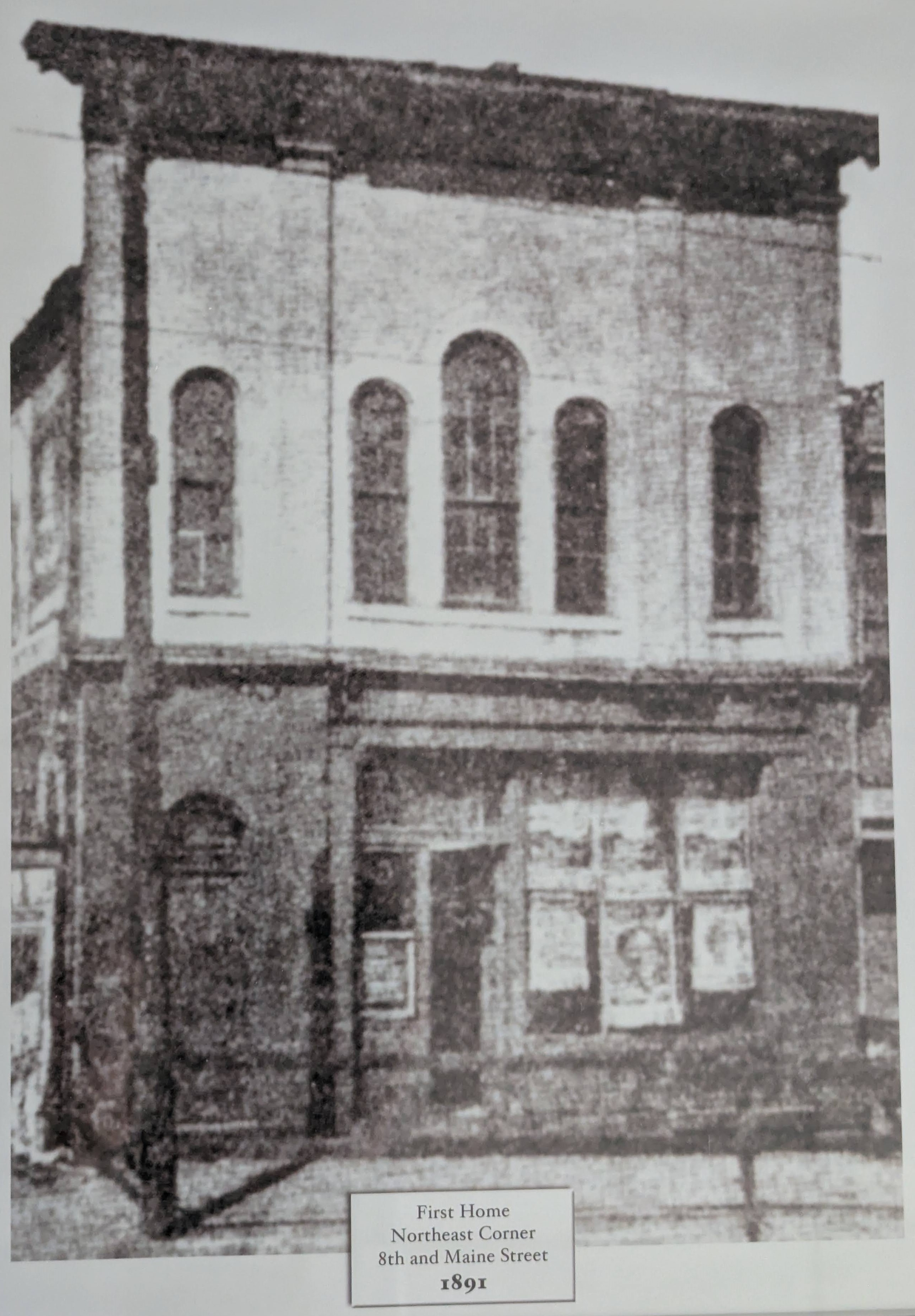 The congregation's first meeting place above the old police station